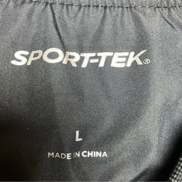 Sport Tek Men’s Polyester Pullover Windbreaker Lined V-Neck Black Size L… - Picture 3 of 3